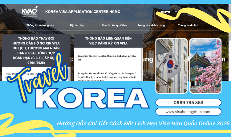 Hướng Dẫn Chi Tiết Cách Đặt Lịch Hẹn Visa Hàn Quốc Online 2025